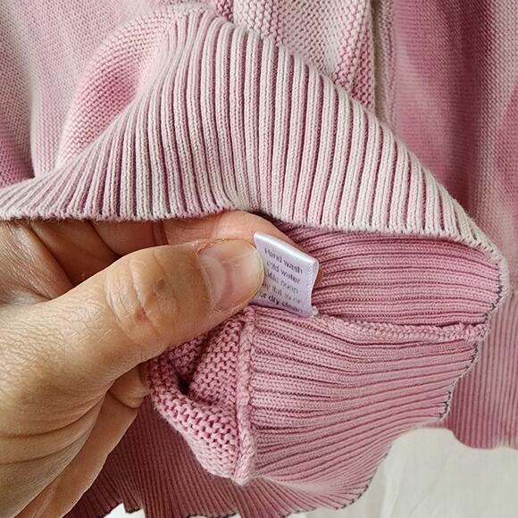 Peruvian Connection pullover Sweater tie dye distressed grunge purple S oversize - Picture 6 of 10